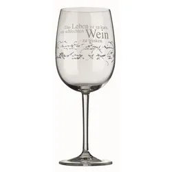 räder PET Vino Rotweinglas Das Leben ist kurz Weinglas von Räder