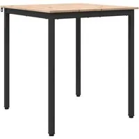 vidaXL Esstisch Natur 70 x 70 cm aus massivem Kiefernholz