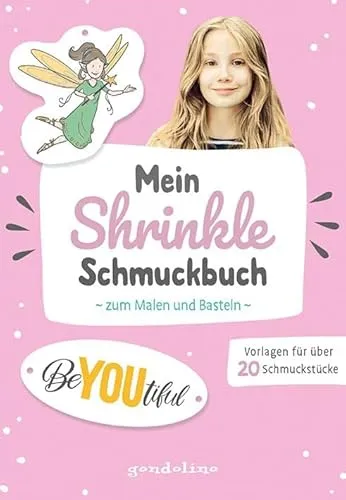 Mein Shrinkle Schmuckbuch zum Malen und Basteln (rosa): Do-It-Yourself Bastelbuch für kreative Kinder ab 5 Jahren