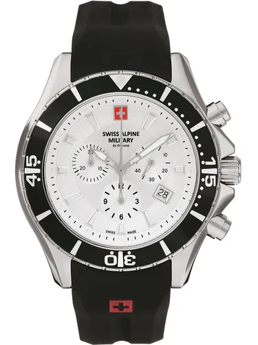 Swiss Alpine Military Herren Uhr Chronograph 7040.9832SAM - Sportliche Armbanduhr mit 10 ATM Wasserdichtigkeit, Chronograph und präzisem Schweizer Quarzwerk. Ideal für aktive Männer, die Qualität und Funktionalität schätzen.