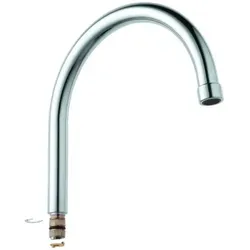 GROHE Auslauf, chrom (13240000) - Zubehör & Accessoires, schwenkbarer Rohrauslauf mit Anschlagbegrenzung für Einhand-Spültischbatterie, langlebige GROHE Long-Life Shine Oberfläche für strahlenden Glanz