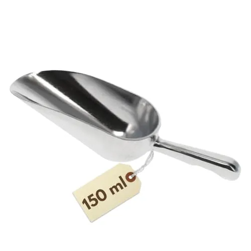 Aluminium Abwiegeschaufel 150 ml Rund Futterschaufel Alu Mehlschaufel Eisschaufel Handschaufel Gewürzschaufel Dosierschaufel Abfüllschaufel Klein