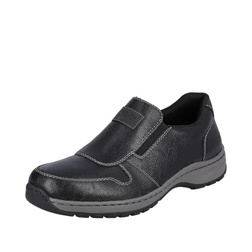 Rieker Komfort Slipper 03355-00 Herren - Herren-Slipper in elegantem Schwarz, extra-weite Passform für optimalen Tragekomfort, ideal für den Alltag und Freizeit. Vertraute Qualität von Rieker mit weicher Decksohle für ein angenehmes Lauferlebnis.