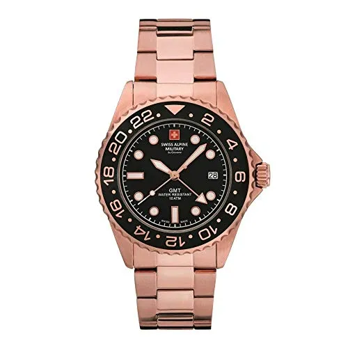 Swiss Alpine Military Quarzuhr 7052.1167SAM - Armbanduhr mit Schweizer Quarzwerk, 10 ATM wasserdicht und robustes Edelstahlgehäuse - ideal für Abenteuer und Alltag.