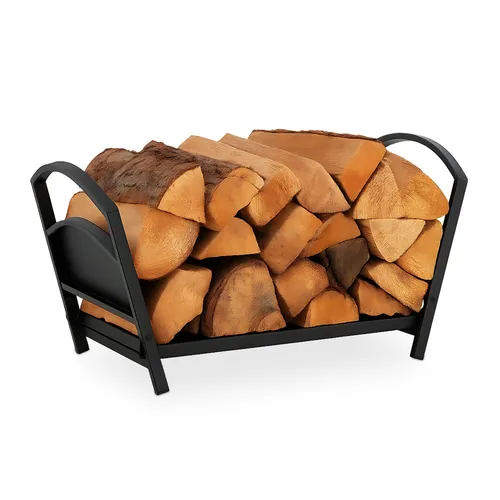 Kaminholzkorb - Faltbarer Holztragekorb für Brennholz - Aschesauger - Praktischer, faltbarer Kaminholzkorb aus robustem Stahl, ideal für den Innenbereich und einfach zu verstauen.