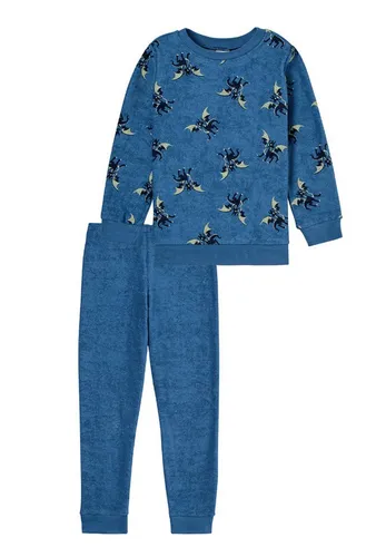 Schiesser Pyjama Boys World 2 (Set, 2 tlg) - Atmungsaktiver Schlafanzug für Jungen in Blau - 2-teiliges Set aus atmungsaktiver Baumwollmischung, ideal für angenehme Nächte. Rundhals-Ausschnitt und lange Ärmel bieten hohen Tragekomfort.