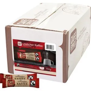 HELLMA Kaffeesticks Instantkaffee - 500x 1,5 g, 100 % Arabicabohnen für vollmundigen Kaffeegenuss, ideal für einfache Zubereitung