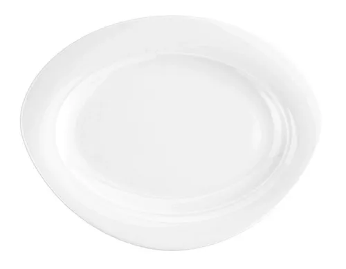 Seltmann Weiden Trio weiß Servierplatte oval 30,5x24 cm - Elegante Servierplatte aus hochwertigem Porzellan, ovales Design in klassischem Weiß, ideal für stilvolle Anlässe und festliche Tischdekoration.