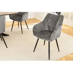 Drehbarer Retro Stuhl AVIGNON in Grau