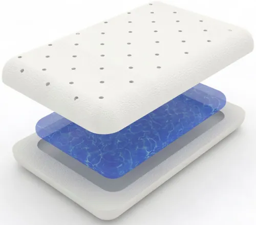 Mediflow Das Original 5008 Wasserkissen 50x70cm - Kissen mit kühlem Visco-Schaum und Ventilationsöffnungen für optimale Luftzirkulation und Unterstützung der Halswirbelsäule, ideal für erholsamen Schlaf.