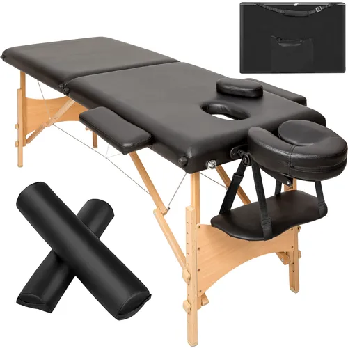 tectake® Mobile Massageliege 2 Zonen in schwarz von tectake