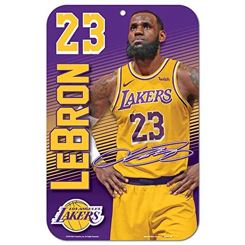 WinCraft NBA LeBron James Los Angeles Lakers Schild, Tafel