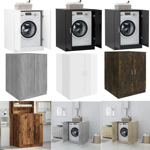 vidaXL Waschmaschinenschrank Weiß 71x71,5x91,5 cm - Bad-Hochschrank mit modernem Design, bietet reichlich Stauraum für Waschutensilien und ist leicht zu reinigen – perfekt für ein aufgeräumtes Badezimmer.