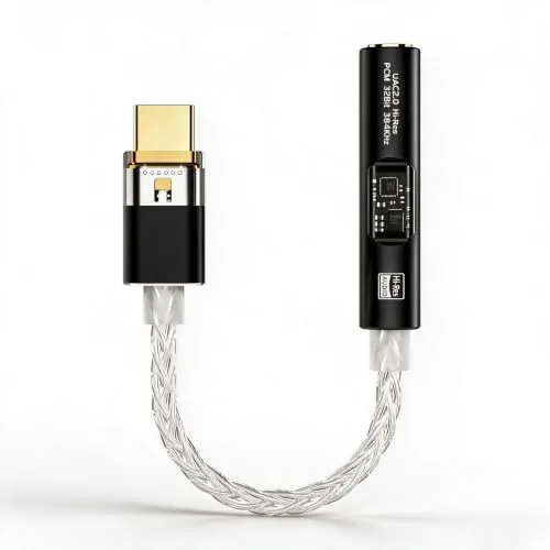 eppfun USB DAC Kopfhörer Verstärker, 32bit/384kHz Type-C to 3,5 mm für iphone17/16/15, Galaxy Serie, PC, Player