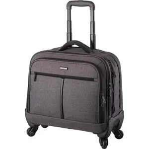 LIGHTPAK 46133 Business Laptop Trolley Phoenix - Koffer mit 4 Leichtlaufrollen und arretierbarem Trolleysystem, ideal für Geschäftsreisen mit Laptopfach für Notebooks bis 17 Zoll.