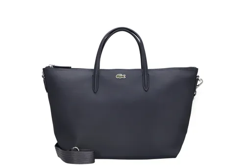 Lacoste L.12.12 Concept Tote - Elegante Henkeltasche in Schwarz - Stilvolle Henkeltasche mit geräumigem Hauptfach, ideal für Alltag und kleine Einkäufe. Robuste Henkel und abnehmbarer Schulterriemen bieten Flexibilität und Komfort.