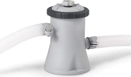 Intex Kartuschen-Filterpumpe 1250 l/h 12 V mit Filterpatrone - Poolzubehör für optimale Wasserqualität, verbessert durch Hydro Aeration Technology für bessere Zirkulation und Klarheit. Ideal für kleine Aufstellpools bis 5.000 Liter.