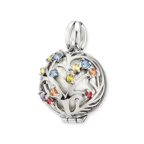 Engelsrufer Kettenanhänger ER-20-BLOOM-S-ZIM Silber multicolor - Eleganter Anhänger aus 925/- Sterling Silber, verziert mit multicolor Steinen – ein perfektes Schmuckstück für jeden Anlass.