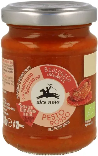 ROTES PESTO AUS GETROCKNETEN TOMATEN BIO 130 g - ALCE NERO