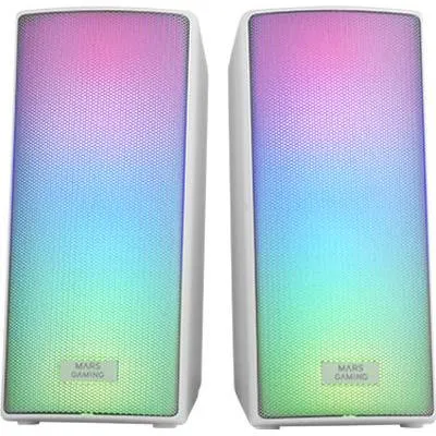 Mars Gaming Enceintes Bluetooth Ms-Rgb2 (Blanc) (MSRGB2W)