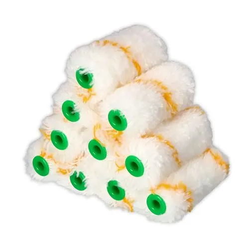 ToolSpace 10x Malerrolle 7cm Farbrollen Fassaden Malerrollen Polyacryl Hohe Farbaufnahmekapazität Profi Farbwalze für Dispersions Acryl Latex Silikon Silikatfarbe Fassadenwalze für Fassadenfarbe DIY