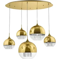 Maytoni Pendelleuchte in Gold, 62x95x91 cm - Elegante Pendelleuchte aus Metall und Glas, beliebig kürzbar für individuelle Raumgestaltungen, ideal für stilvolle Innenbeleuchtung.