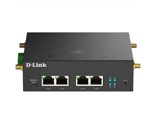 D-Link DWM-314-G 5G Multi-Connect Modem WLAN-Router - Router mit 5G-NR und 4G-LTE, bietet Geschwindigkeiten bis zu 3,4 Gbit/s und vier Gigabit-Ethernet-Ports für zuverlässige Verbindungen in anspruchsvollen Umgebungen.