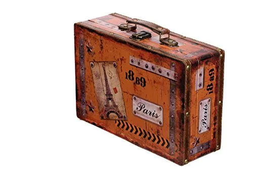 Holztruhe Kiste SJ 15369 - Edle Piratenkiste mit Kunstleder - Truhen im Kolonial Stil, hochwertige Holzverarbeitung und Metallbeschläge, ideal zur stilvollen Aufbewahrung von Schätzen und Schmuck. Erhältlich in verschiedenen Größen.