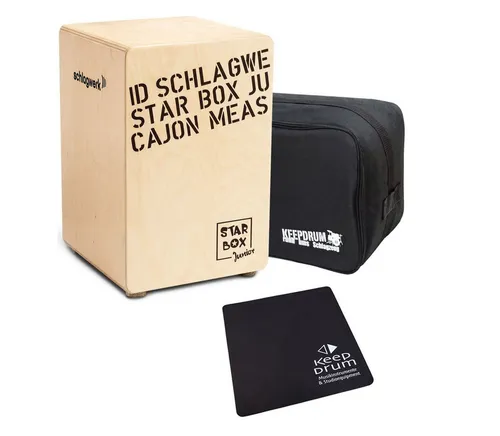 Schlagwerk CP400 SB Starbox Cajon mit Tasche und Sitzpad - Percussion-Instrument für Kinder mit kindgerechter Größe, stabiler Bauweise und hochwertigem Cajon-Sound. Inklusive reißfester Tasche und rutschfestem Sitzpad für optimalen Spielkomfort.