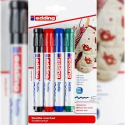 edding 4500 Textilmarker sortiert 1-4 (4er Blister)