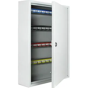 HMF Schlüsselkasten 1356407 - Robuster Schlüsselschrank mit Zylinderschloss, 64 Haken für optimale Schlüsselorganisation und verstellbare Hakenleisten. Ideal für sicheres Aufbewahren, Größe: 30 x 45 x 8 cm.