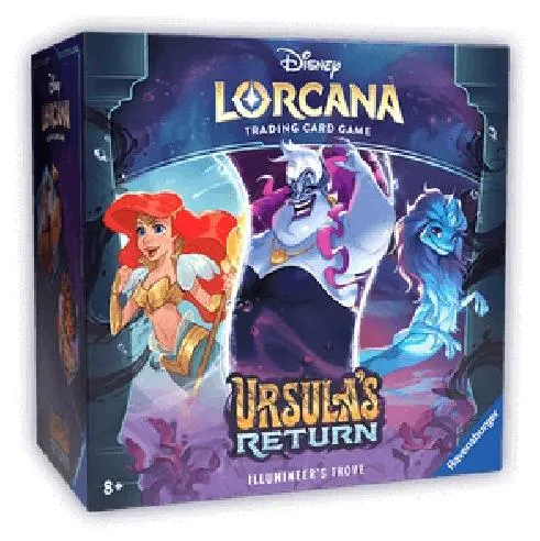 Disney Lorcana: Ursula's Return - Illumineer's Trove (Englisch) - Gesellschaftsspiel mit 8 Booster-Packs und einer stilvollen Aufbewahrungsbox. Perfekt für Disney-Fans und Sammler, die die Magie von Arielle und anderen Charakteren erleben möchten.
