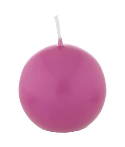 Kugelkerzen Fuchsia Pink 10 cm, 4 Stück