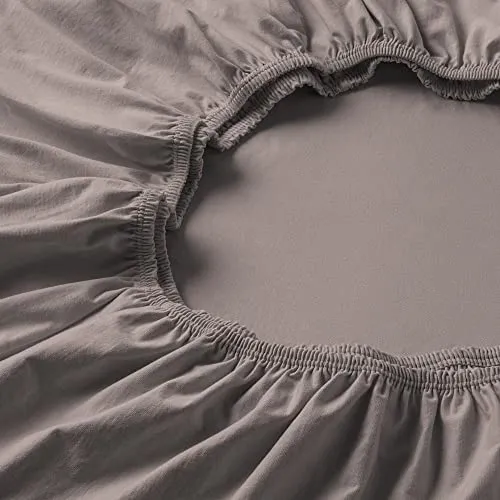 ESTELLA Spannbetttuch Zwirnjersey | Kiesel von ESTELLA