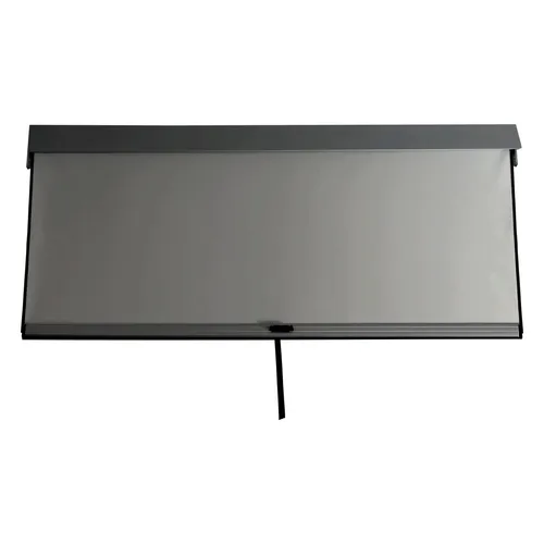 Mendler Seitenwand für Pergola HWC-L46 - Zubehör für Pavillons, sturmfeste Rollo-Seitenwand 3x4m in anthrazit bietet optimalen Wind- und Insektenschutz bis 100 km/h und sorgt für gemütliche Stunden im Freien.