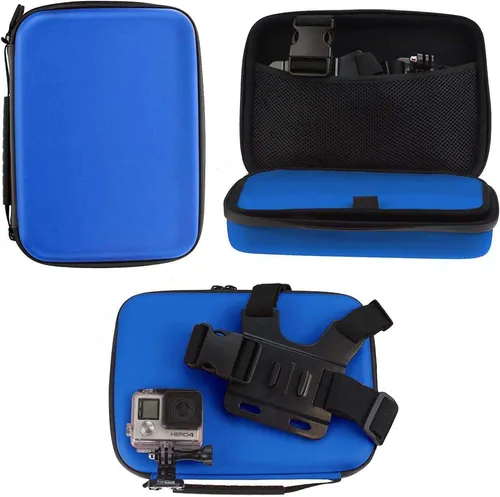 Navitech Blue Case For AKASO Brave 7 4K30FPS 20MP WiFi Action Camera
