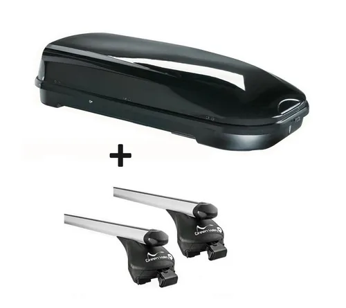 VDP JUFL580 Skibox 580 Liter + Alu-Relingträger für Opel Zafira III Tourer