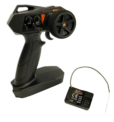 DF-Models Race X3 Fernsteuerung-Set (3 Kanal) - Modellbauzubehör für präzise Steuerung, ideal für erfahrene Hobbyisten ab 14 Jahren und sorgt für ein realistisches Fahrerlebnis.