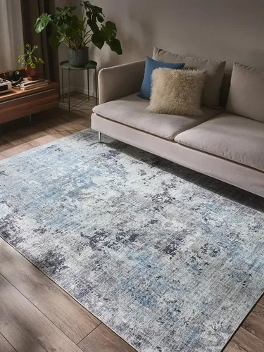 benuta Pop Laury Grau 80x150 cm - Moderner Kurzflor-Teppich für stilvolle Wohnzimmer - Der LAURY Teppich verbindet modernes Design mit Funktionalität. Robuste, flachgewebte Kunstfasern sorgen für einfache Pflege und Langlebigkeit. Perfekt für jeden Einrichtungsstil und leicht zu reinigen.