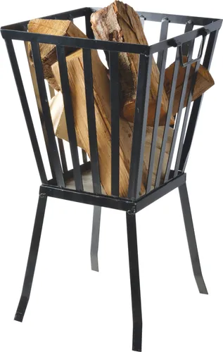 Esschert Feuerkorb quadratisch, FF119 - Quadratischer Feuerkorb für gemütliche Abende im Garten, robustes Design und hervorragende Wärmeabgabe.