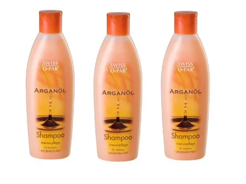 Swiss-O-Par Arganöl Shampoo 3x 250ml, für trockenes und glanzloses Haar
