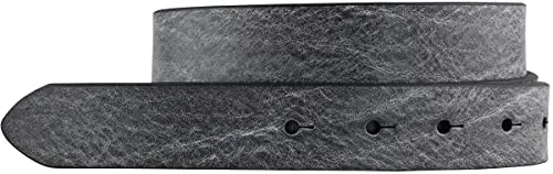 BELTINGER Wechselgürtel aus weichem Vollrindleder Used-Look ohne Schnalle 3 cm | Druckknopf-Gürtel für Damen Herren 30mm | Vintage-Look | Schwarz 95cm