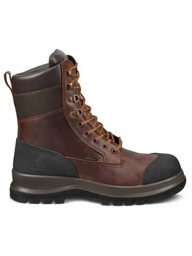 Carhartt Herren Detroit Rugged Flex® Sicherheitsstiefel, wasserfest und robust, Dunkelbraun, 46 - Wanderschuhe mit glasfaserverstärktem Zehenbereich und Rugged Flex für Bewegungsfreiheit. Mit Storm Defender Membran für Wasserdichtigkeit und einer langlebigen Vibram-Sohle für besten Halt.