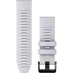 Garmin QuickFit Silikonarmband 26mm für FENIX 7 PRO und EPIX PRO - Smartwatch Zubehör - Hochwertiges Silikonarmband in Steinweiß für optimalen Tragekomfort und einfache Handhabung mit QuickFit-System.