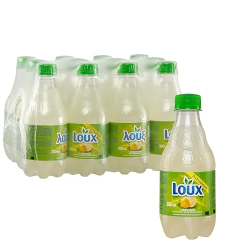 Loux Zitronenlimonade 12x 0,33l | Limonade aus Griechenland | inkl. 3€ EINWEG Pfand | +20ml Jassas Olivenöl
