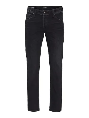 JACK & JONES Male Tapered Fit Jeans JJIMIKE JJORIGINAL JJ 111 NOOS - Tapered Fit Jeans mit mittlerer Taille, aus 75% Bio-Baumwolle für Nachhaltigkeit und hohen Tragekomfort.