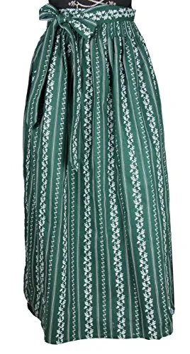 Stockerpoint Damen SC-195 Maxi Dirndlschürze, tanne, 52-56 - Traditionelle Maxi Dirndlschürze aus 100% pflegeleichter Baumwolle, ideal für moderne und klassische Dirndl. Mit stilvollen Streifenmustern und einer Gesamtlänge von 96 cm ist sie der perfekte Begleiter für festliche Anlässe.