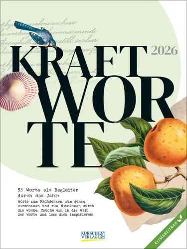 Verlag Korsch | Kraftworte 2026 | Kalender | Deutsch | 54 S. | 2026