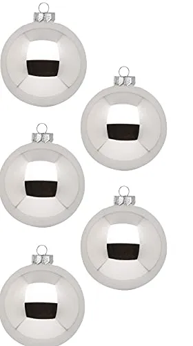Weihnachtsbaumkugeln-Inge Glas-Shiny Silver in silber von INGE-GLAS