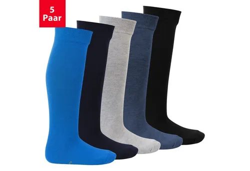 Footstar Langsocken EVERYDAY! 5 Paar Kinder Kniestrümpfe Lange Socken für Mädchen & Jungen